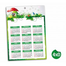 Folhinha sem Bloco Duplex 250g C/ Ilhós - Plastificação FR 25x35cm 4x0 cores 250 unidades